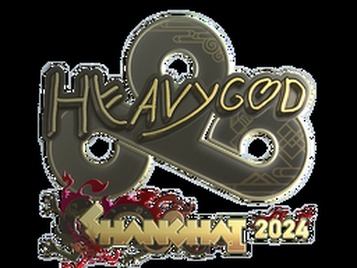 Наклейка | Heavygod (золотая) | Шанхай-2024
