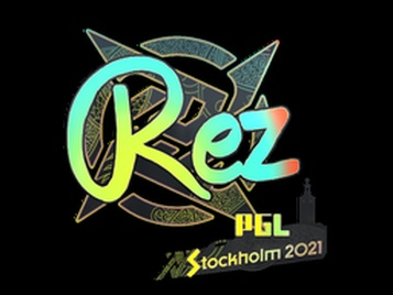 Наклейка | REZ (голографическая) | Стокгольм-2021